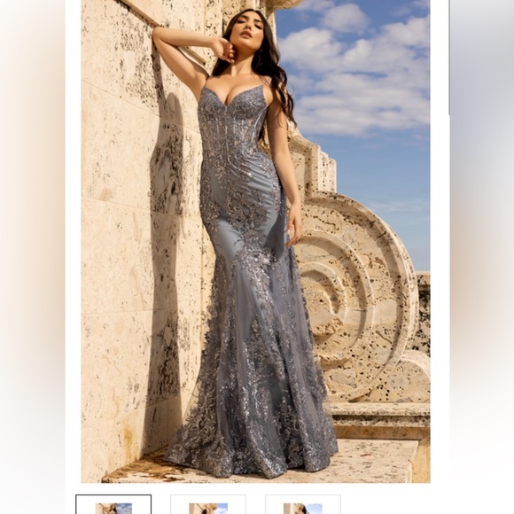 velvi Dresses & Skirts - Velvi Lyra gown smoky blue